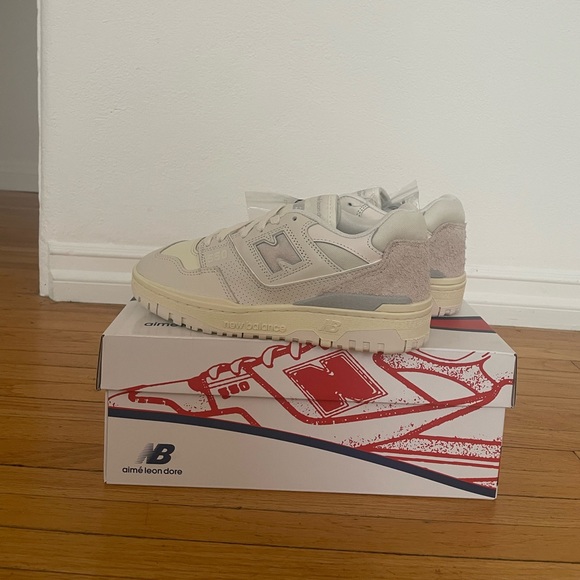 Aime Leon Dore New Balance P550 Basketball Oxfords in White - Picture 2 of 6